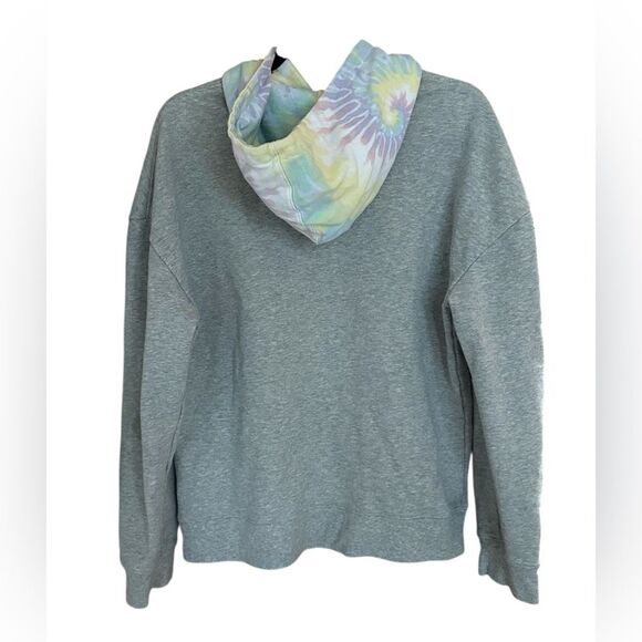 PacSun Gray and Tie Dye Hood Sweatshirt Casual Crewneck Hoodie. Size Medium - Picture 1 of 7